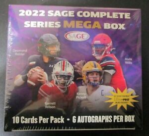 2022 Sage Complete Series Football Factory Sealed Mega box 6 Autographs!