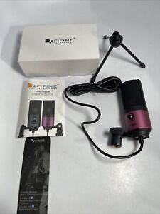 FIFINE k669 USB Podcast Condenser Microphone Recording on Laptop Rose purple New