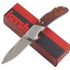 Kershaw Baseman Brown Wood Lockback Folding Pocket Knife KS1381
