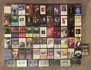 Lot of 63 Vintage Cassette Tapes 1960’s 70s 80s 90s Rock Country Christmas