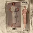 Vintage 80s KASPER VOGUE American Designer Pattern 1544 Blouson Midi Dress 8