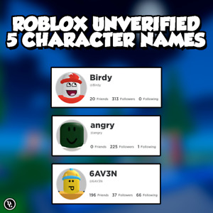 ROBLOX 5 CHARACTER NAMES | UNV + CHEAP | TRUSTED | BRAND NEW