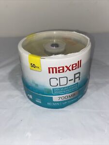 Maxell CD-R Discs Audio Video  Recordable Media 50 Pack Spindle Blank 700 MB NEW
