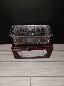 Hershey's Candy Bar Dish w/Lid Godinger Dublin Clear Lead Crystal
