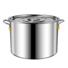 Stainless Steel Soup Bucket Round Bucket Large Soup Pot With Lid Commercial