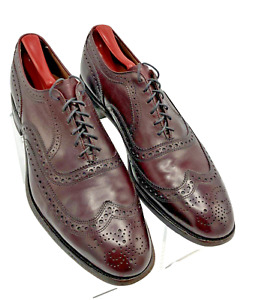 Allen Edmonds McAllister Burgundy Wingtip Oxford Dress Shoes Men Size 10.5B 0275