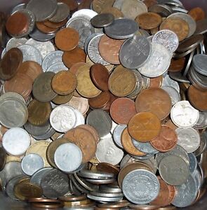 Bulk Mixed Lot of 10 Assorted Foreign Coins All Around the World Circulated/UNC