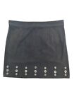 Womens Forever 21 Black Faux Suede Skirt Size 1X