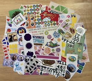 Assorted Stickers Lot PARTIAL Sheets-150+