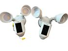 Lot Of 2Working Ring Floodlight Cam Wired-Outdoor 1080p HD Security Camera White
