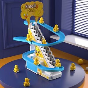 6 Electric Small Ducks Chasing Race Track Game Set Toy for Toddlers and Kids