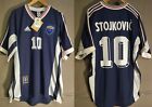MINT Dragan Stojkovic 10 L Yugoslavia 1998 HOME FSJ Soccer Football Jersey Shirt