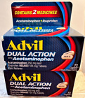 Advil Dual Action Acetaminophen/IBU. 72/ct *LOT OF 2* DENT BOX Exp:06/2026
