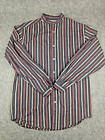 Scully Mens Long Sleeve Western Rodeo Shirt Black Striped Size Small