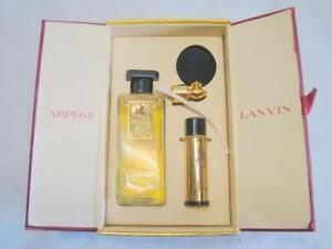 Vintage LANVIN ARPEGE Perfume Extract with Atomizer + Purse Travel Bottle Set