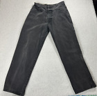 le jean de marithe francois girbaud jeans mens size 34x32 Black denim button fly