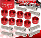 M8 JDM Engine Header Washer Hex Bolt Kit 9PCS Red For Honda Acura 4 CYL (For: Honda Prelude)
