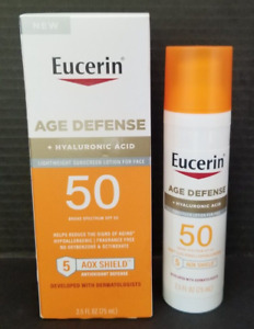 Eucerin Age Defense SPF 50 Sunscreen Face Lotion + Hyaluronic Acid 2.5 oz  04/24