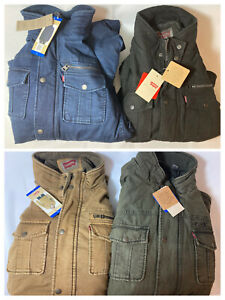 NWT Levi's Men's Canvas Full-Zip Five-Pocket Fabric Lined Trucker Jacket