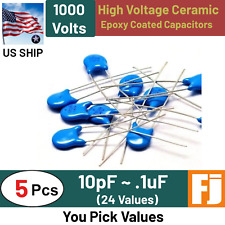 5 Pieces | 1KV High Voltage Ceramic Capacitor Various Value YOU CHOOSE | US SHIP