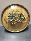 vintage dried pressed flowers oval picture frame