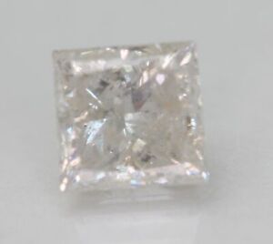 Certified 1.00 Carat E Color SI2 Princess Natural Loose Diamond 5.37x5.17mm 2VG