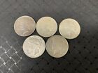 1922-1935 Silver Peace Dollar Culls Mixed Dates Lot of 5 Coins Free Shipping!