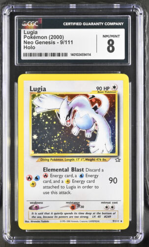 CGC 8 Lugia 9/111 Neo Genesis Holo Rare Pokemon Card psa