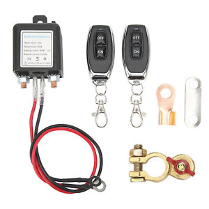 Car Battery Disconnect Cut Off Isolator Master Switch W/ Wireless Remote-Control