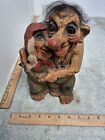 Hand craved wooden gnome troll, norway, brodrene flaaronning