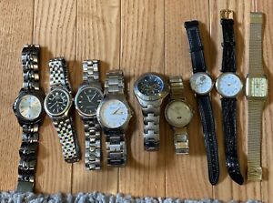 Lot Of 9 Mens WristWatches