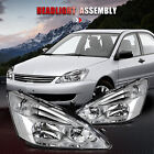 Headlights Assembly Pair For Honda Accord 2003-2007 Chrome Housing Headlamps (For: 2007 Honda Accord)
