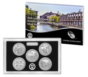 2019 .999 America The Beautiful National Parks Quarter SILVER Proof Set with COA