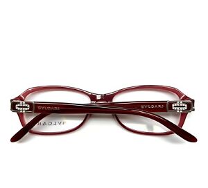 Bvlgari 4076B 5239 Eyeglasses Glasses Bordeaux Red Redberry w/ Crystals 51mm