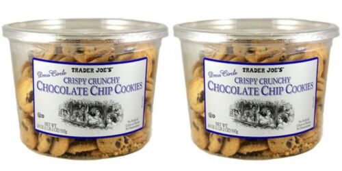 2 Packs Trader Joe's Crispy Crunchy Chocolate Chip Cookies 18 oz Each Pack