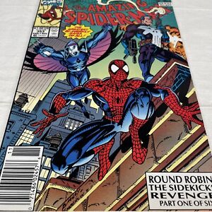 Amazing Spider-Man #353 NEWSSTAND (1991) Bagley Darkhawk Punisher Cover Mid