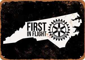 Metal Sign - North Carolina State (BLACK) -- Vintage Look