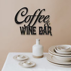 Coffee &Wine Bar Metal Wall Art,Coffee Bar Metal Sign,Personalized Home Bar Sign