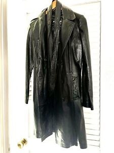 Vintage Wilson Insulated Long Leather Trench Coat Women's  S ( Xs )