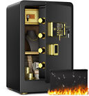 4.5Cub Large Home Safe Box Fireproof Waterproof Dual Keylock and Digital Keypad