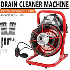 Electric 50FT Drain Auger Cleaner Cleaning Machine Plumbing Sewer Snake +Cutters