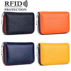 Womens RFID Blocking Leather Wallet Credit Card Holder Zipper Purse Small Bag US