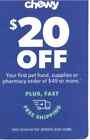 Chewy $20 Off Coupon Code 1st Order Of $49 or More Exp. 07/31/2024 Fast Code 2 U