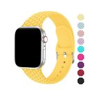 Soft Silicone Band Compatible Apple Watch Series 9, 8, 7, 6, 5, 4, 3, 2, 1, SE