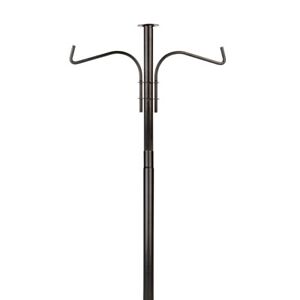 Premium Wild Bird Feeder Pole, 5 Feet Installed Height, No Need to Dig, Black
