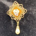 American 1928 brand antique elegant rose diamond window pin brooch