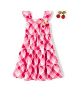 NWT Gymboree Girls Red White Checkered Dress Cherry 18-24 Months 3T 4T NEW