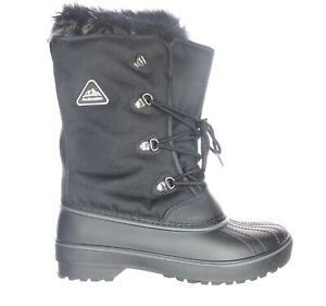 Aleader Womens Black Snow Boots Size 9 (7435592)