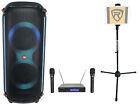 JBL Partybox 710 Karaoke Machine System Party Speaker+Wireless Mics+Tablet Stand