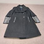 T Tahari Womens Size 10 Long Sleeve Black Trench Coat